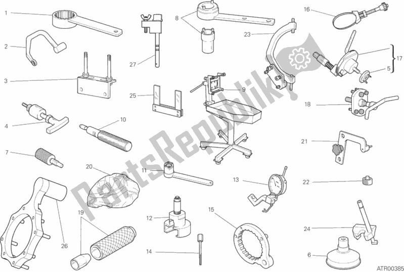 Todas as partes de Ferramentas De Serviço De Oficina, Motor do Ducati Scrambler Sixty2 Thailand USA 400 2019 Todas as partes de Ferramentas De Serviço De Oficina, Motor do Ducati Scrambler Sixty2 Thailand USA 400 2019